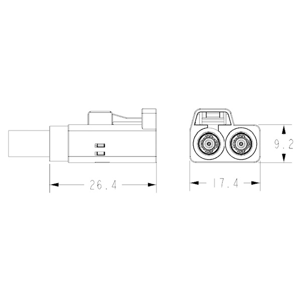 FAKRA dual connector