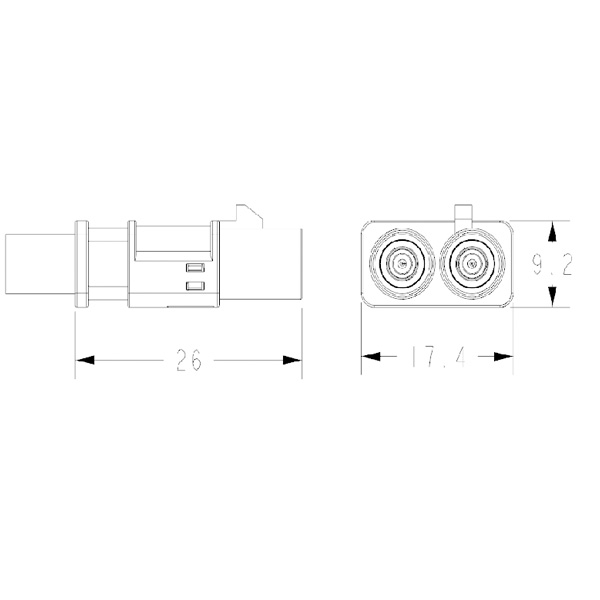 FAKRA dual connector