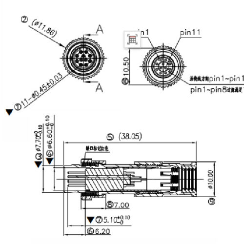 GA Series-11-pin Aviation Connector - Automotive Low High Voltage ...