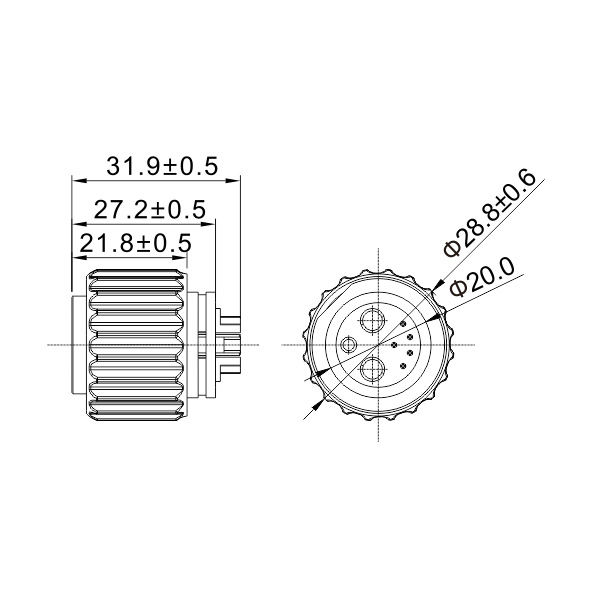 GD Series - Combined Power Connector - (2+1+5) Cores
