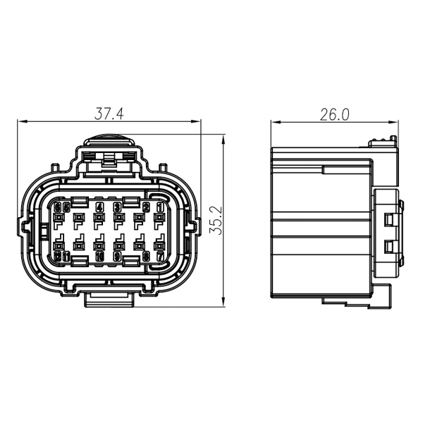 GE Series-12-core cylinder connector