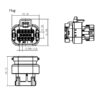 GE Series-14-core three-row signal connector