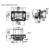GE Series-14-core three-row signal connector