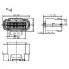 GE Series-18/26-core double-row signal connector