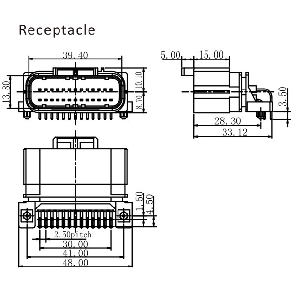 GE Series-18/26-core double-row signal connector