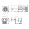GE Series-2-core cylinder connector
