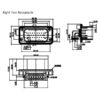 GE Series-23-core three-row signal connector