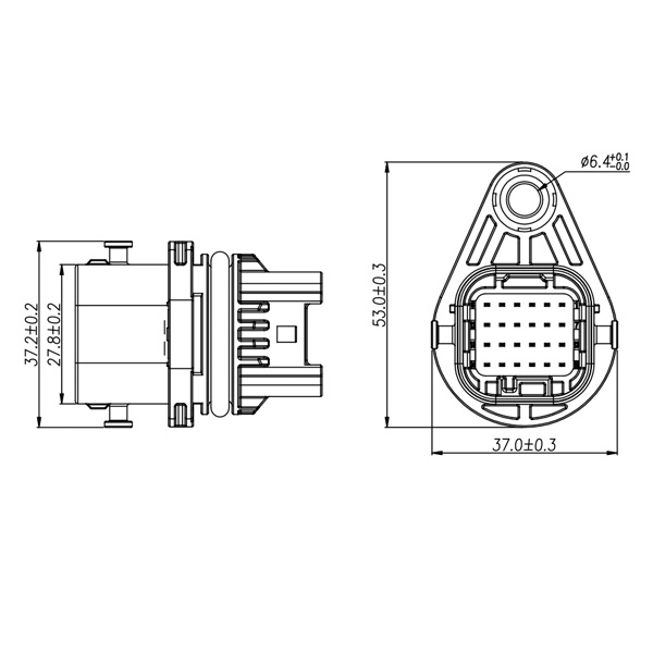 GE Series-24-core cylinder connector