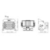 GE Series-32-core rectangular connector