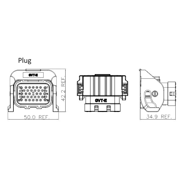 GE Series-32-core rectangular connector