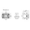 GE Series-32-core rectangular connector