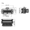 GE Series-35-core three-row signal connector