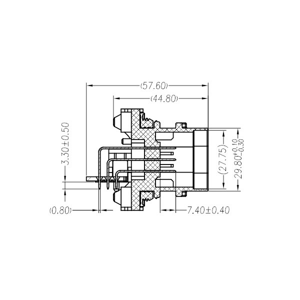GE Series-39-core rectangular connector-socket