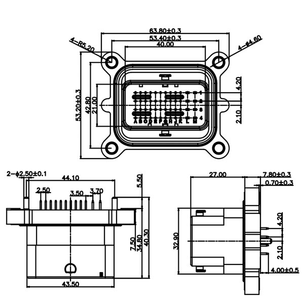 GE Series-48-core Low Voltage Connector-Socket+Plug