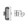 GE Series-8-core cylinder connector