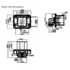 GE Series-8-core three-row signal connector