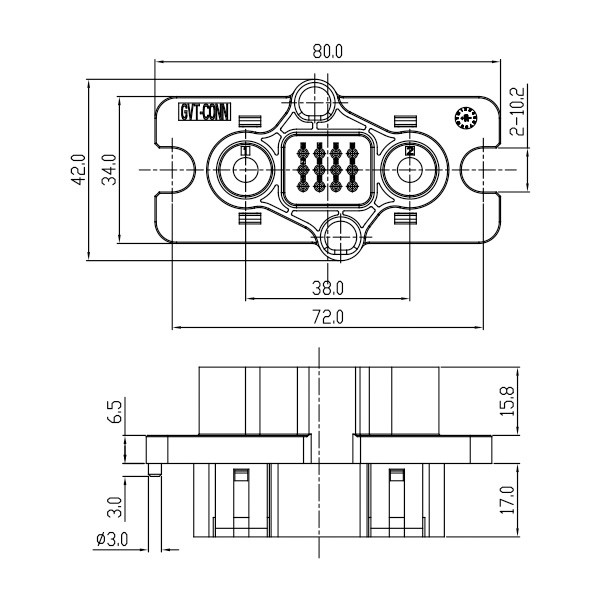 GF Series-2+12 Floating Connector