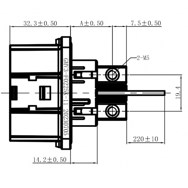 GH Serie-GMV3-2-core plastic high voltage connector