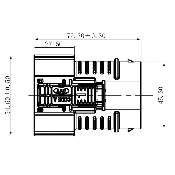 GH Serie-GMV3-2-core plastic high voltage connector