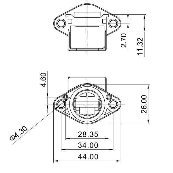 GH Series - DCDC Through-Wall Terminal Block - With Protective Cover