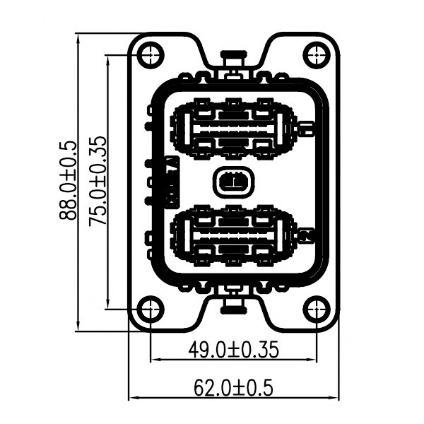 GH Series-HV6-2-core Plastic High Voltage Connector