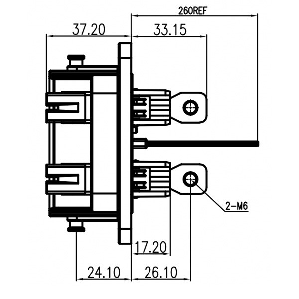 GH Series-HV6-2-core Plastic High Voltage Connector