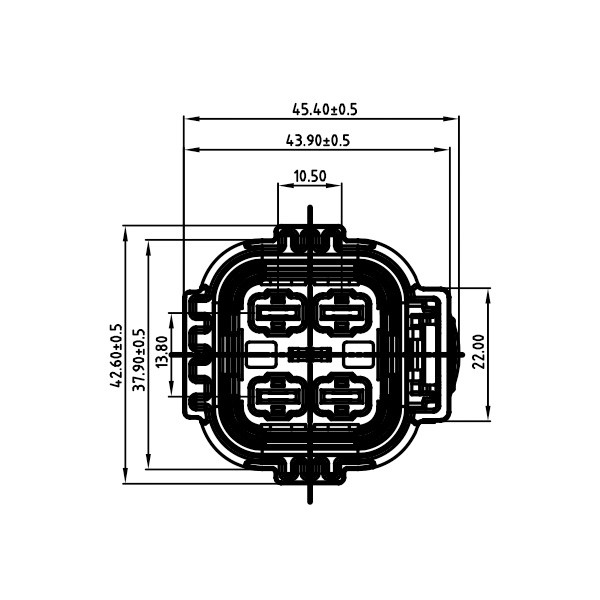 GH630 Series-4-core plastic high voltage connector