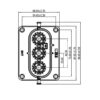 GH800 Series-3-core plastic high voltage connector