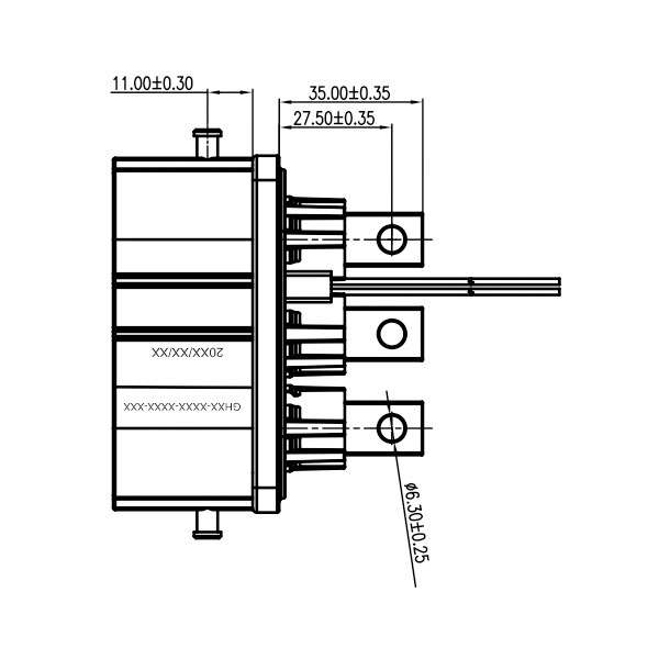 GH800 Series-3-core plastic high voltage connector