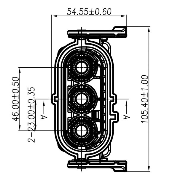 GH800 Series-3-core plastic high voltage connector