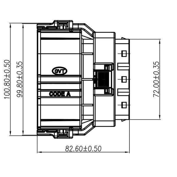 GH800 Series-3-core plastic high voltage connector