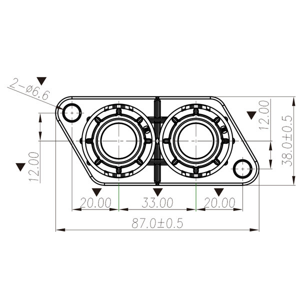 GIPT 2-core wiring connector