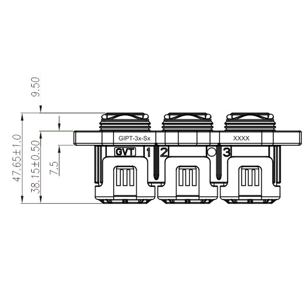 GIPT 3-core wiring connector