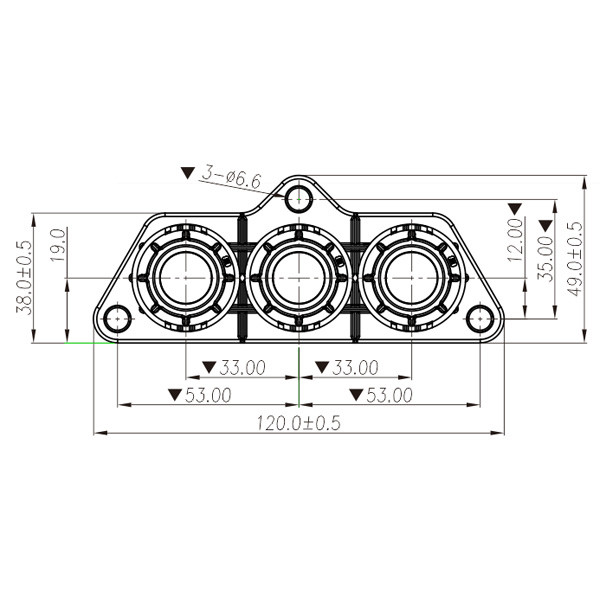 GIPT 3-core wiring connector