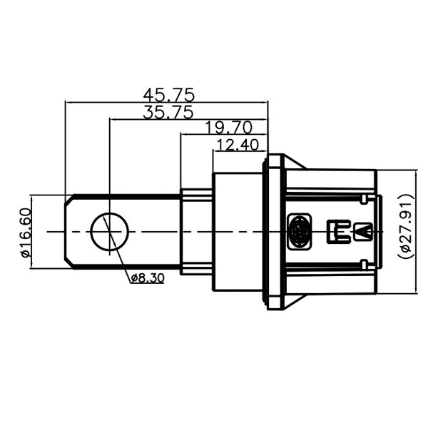 GM Series-10mm-Single Core Metal Connector