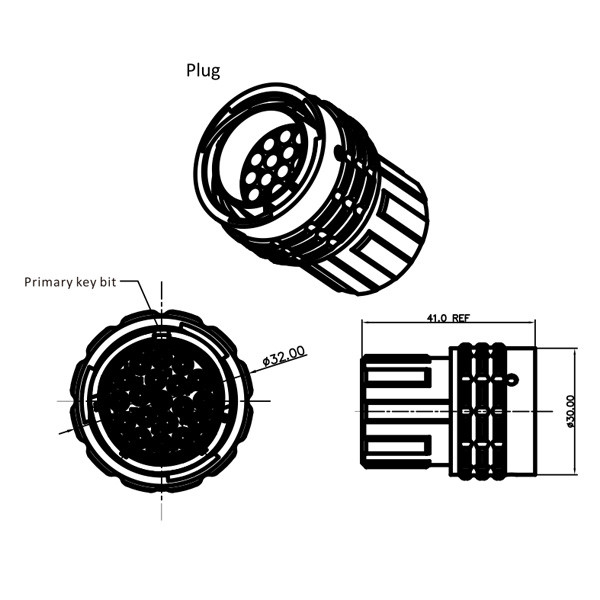 GR Series-19-core 16# circular signal connector