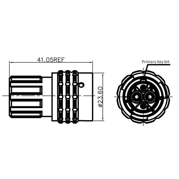 GR Series-2-core 12# circular signal connector