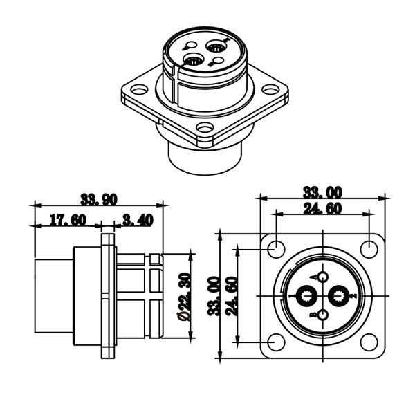GT Series-2-core/3-core Signal Connector