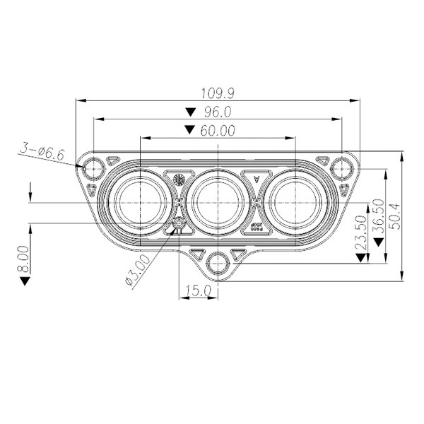 GVPT 3-core wiring connector