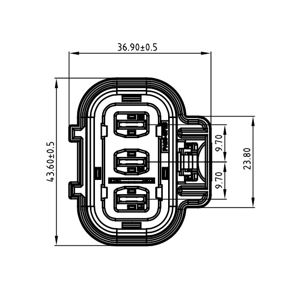 H630 Series-3-core plastic high voltage connector