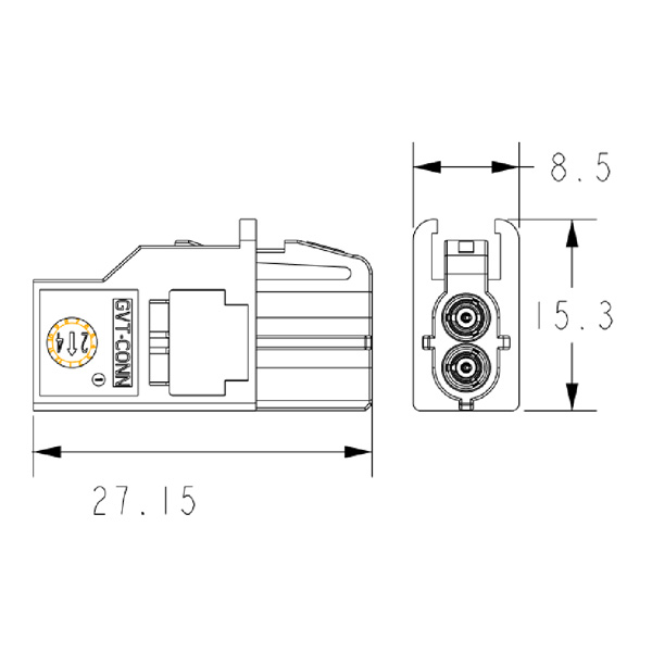 MINI FAKRA 2-pin connector