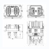 Signal connector-waterproof, double row, 18/26 core